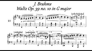 Video thumbnail of "J. Brahms - Waltz Op. 39 no. 10 in G major"