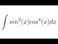 Intgrale de sin3xcos4x substitution