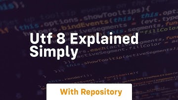 utf 8 explained simply