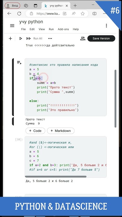 Урок 6. Python учить легко. Обучение python с нуля. #pythonbeginner # ...