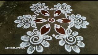 Aavani maadha  special padi kolam panduga muggulu kolam@KaalaiThendralkolangal