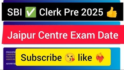 My SBI ✅ Clerk Pre ❤️‍🔥 Exam Date 🔥 Centre #sbiclerkprelims #admitcardout 