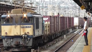 EF64 1036＋コキ 81レ 名古屋駅通過