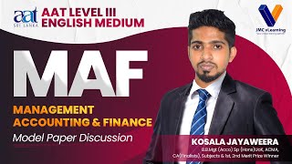 AAT Level 3 MAF Model Paper Discussion | English Medium | Kosala Madusanka | 2025 January Exam