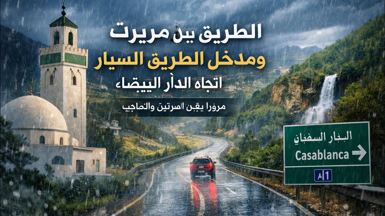 الطريق الرابط بين مريرت ومدخل الطريق السيار اتجاه الدار البيضاء مرورا بعين اسرنين #المغرب #travel 