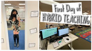 First Day Hybrid Teaching VLOG ♡ Tips + Watch Me Teach