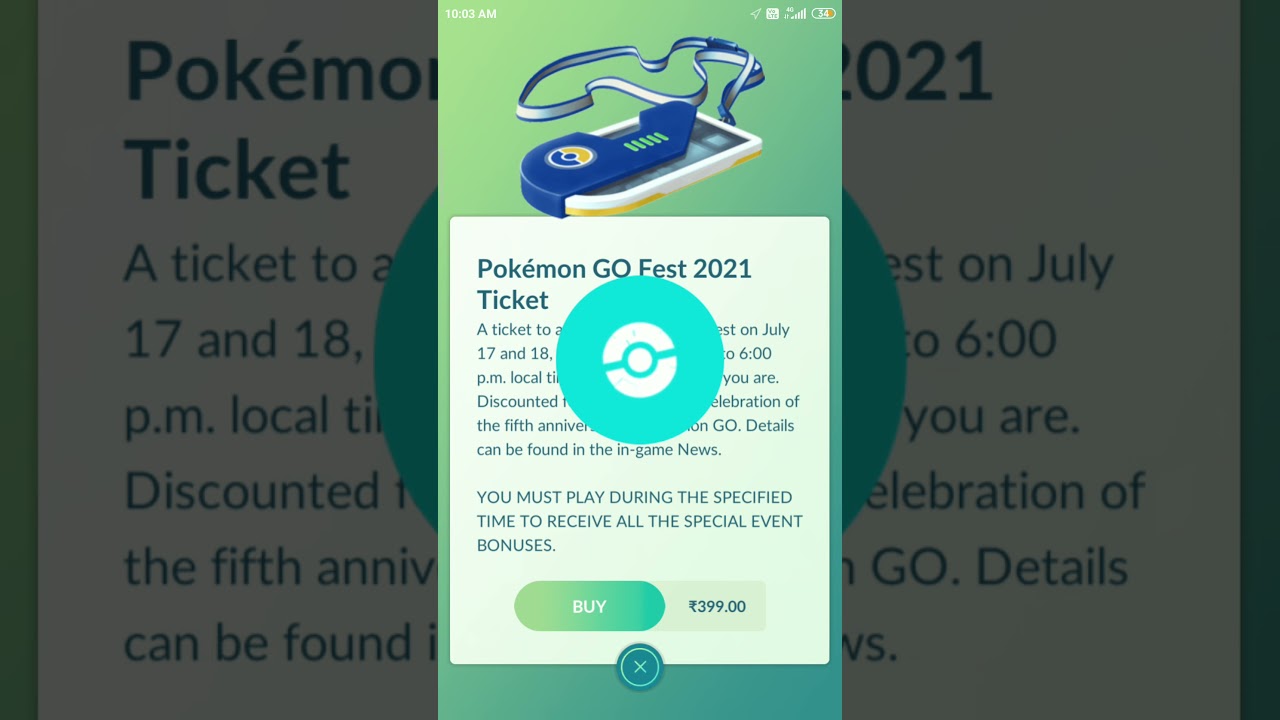 bought  Pokemon go fest ticket 🔥🔥