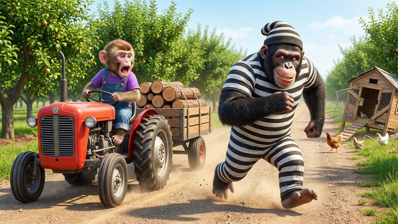 Monkey KiKi Catches the Chicken Coop Wrecker 🐒🐔 | Smart Farm Story | KIKI MONKEY LIFE