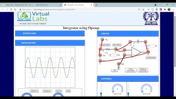 LEC 1: INTEGRATOR (OP-AMP) EXPERIMENT USING VIRTUAL LAB | VIRTUAL EXPERIMENT