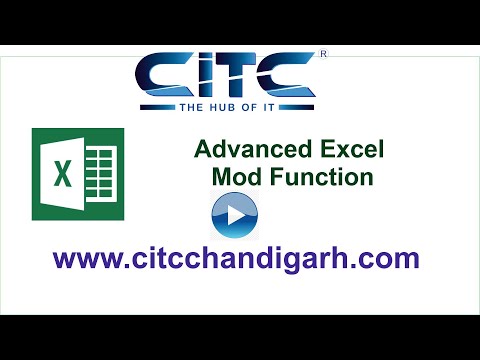 Advanced Excel Mod Function