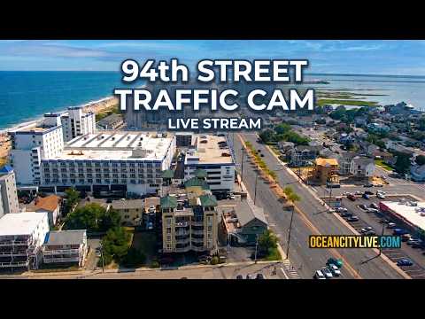 Ocean City MD Live Cam | Aerial View from 94th Street – Coastal Highway, Ocean & Bay