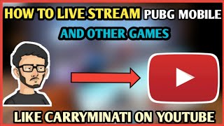 HOW TO LIVE STREAM PUBG AND OTHER GAMES ON YOUTUBE LIKE CARRYMINATI ! EASY HAI YAAR screenshot 5