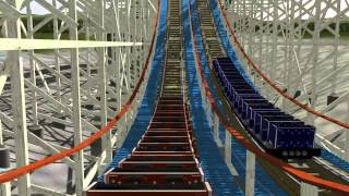 NoLimits2: American Eagle (red) back seat, MAX P.O.V.