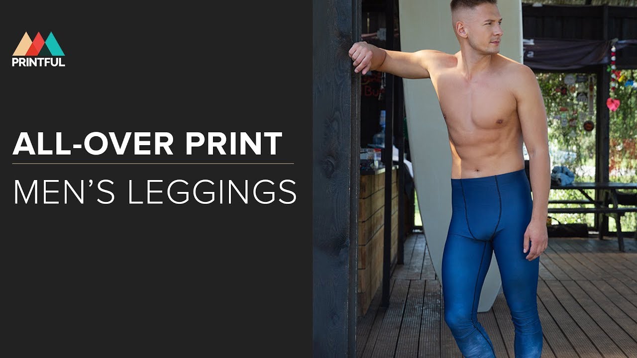 Design Your Own All-Over Print Men's Leggings: Printful 