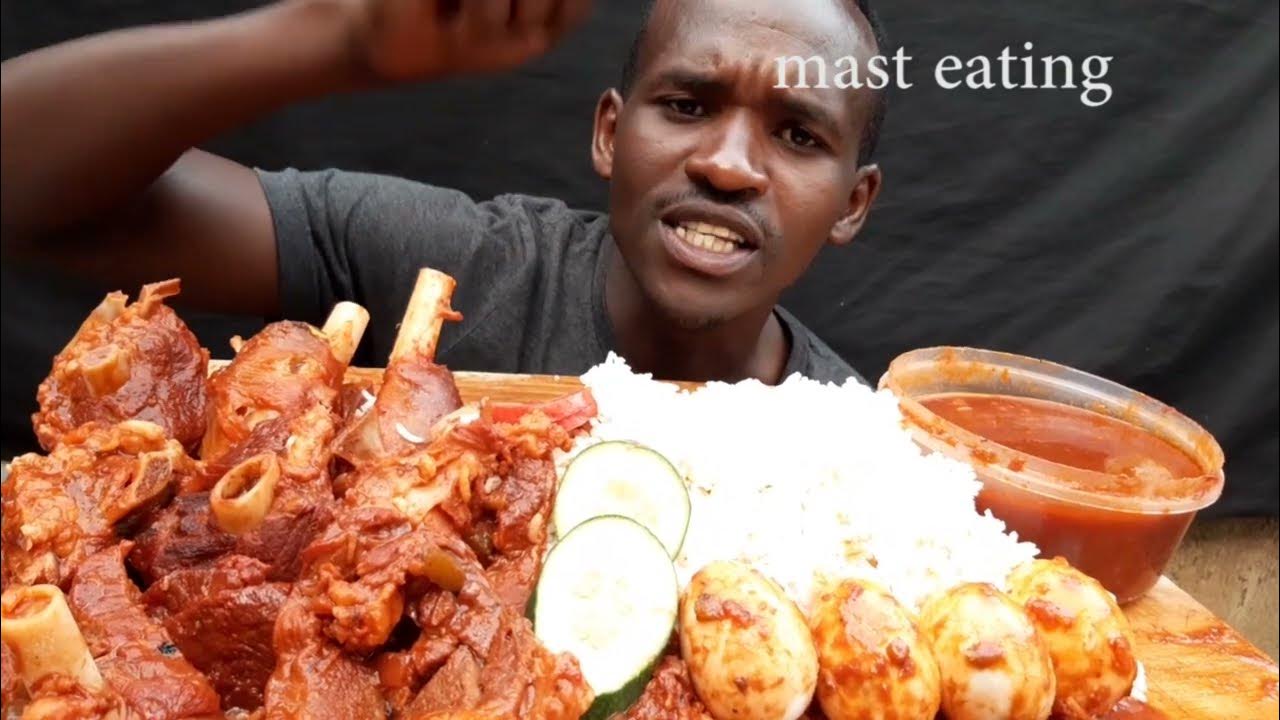 SPICY 1KG MUTTON CURRY WITH RICE AND GRAVY EATING SHOW YouTube