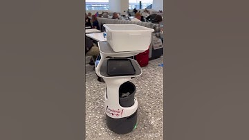 Garbage collecting robot in Vegas.