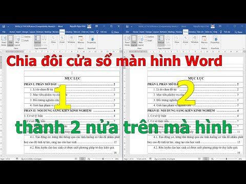 Video Chia đôi màn hình soạn thảo cửa sổ Word thành 2 phần ❤... - youtube