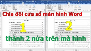 Chia đôi màn hình soạn thảo cửa sổ Word thành 2 phần ❤ Việt Nam Channel ❤