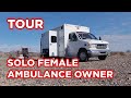 Solo Female Nomad Lives In A 2002 Ford Northstar Ambulance Conversion RV