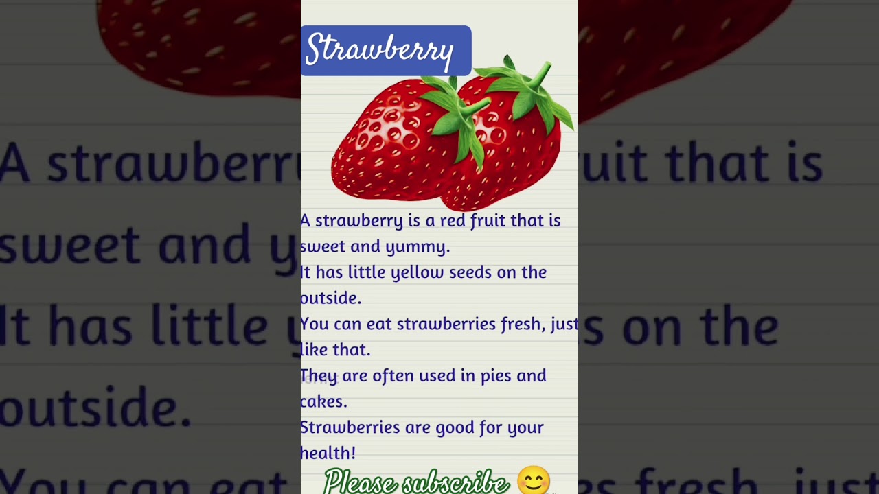 5 points on strawberry fruit 