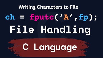 How to Write Characters Using the fputc Function | File Handling in C Language