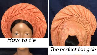 4 STEPS TO TIE THE PERFECT ROUND AND TWIST GELE| DETAILED FAN GELE TUTORIAL