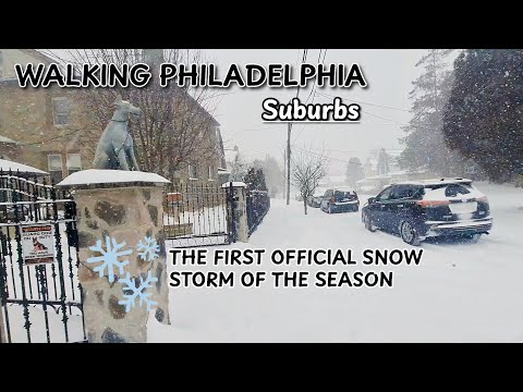 First Snowstorm of the season in the Philadelphia area | In Upper Darby walking through thick snow