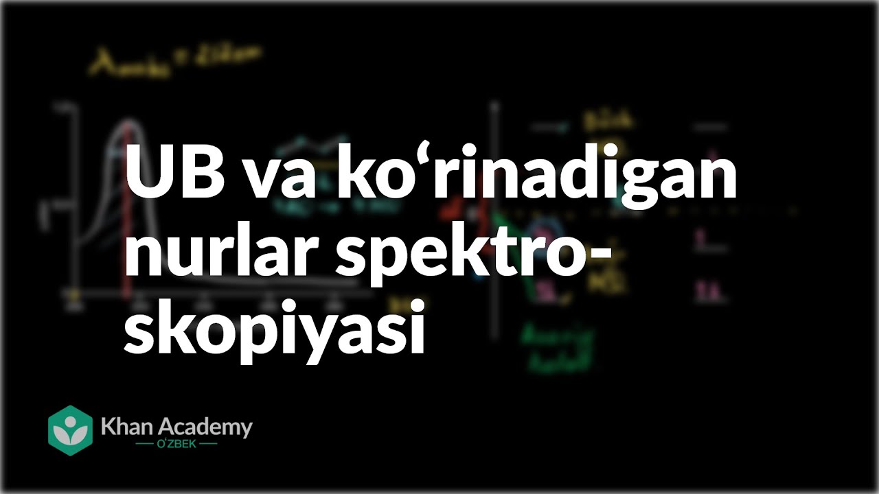 UB va ko‘rinadigan nurlar spektroskopiyasi | Spektroskopiya | Organik kimyo
