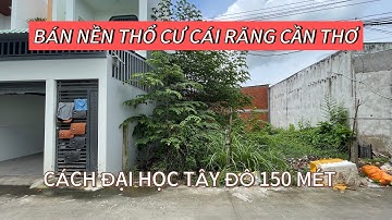 BÁN NỀN THỔ CƯ LỘ Ô TÔ CÁI RĂNG CẦN THƠ CÁCH QUỐC LỘ 1A 50 MÉT- GẦN ĐH TÂY ĐÔ.