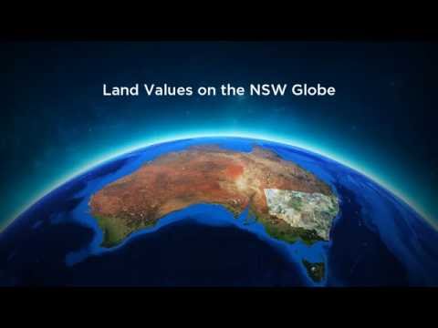 Land values on NSW Globe