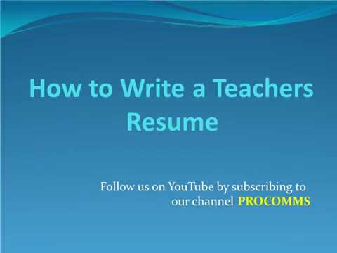how-to-write-a-teacher-resume-|-teachers-resume