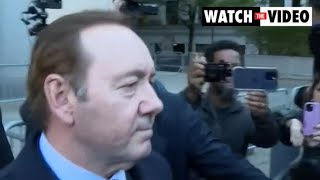 Kevin Spacey leaves court after being cleared by jury in sex assault case