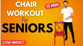 15-Minute Chair Workout For Seniors Low Impact Beginner Friendly