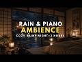 Drift Into Deep Sleep with Midnight Rain &amp; Relaxing Piano in a Cozy Room