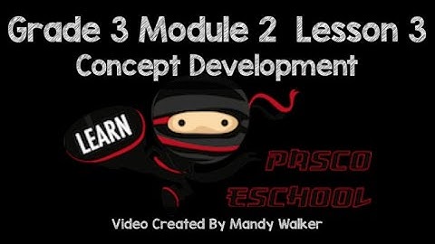 Grade 3 Module 2 Lesson 3 Concept Development