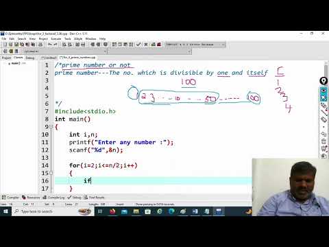 C4.37| prime number or not using break statement | C language | for Beginners | Dr.Khaja Masthan