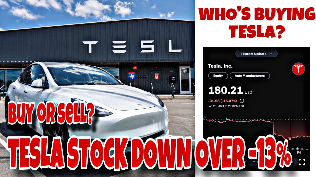 TESLA STOCK DOWN OVER -13% | WHO BOUGHT OVER 148K SHARES 🚀🚀🚀 - YouTube