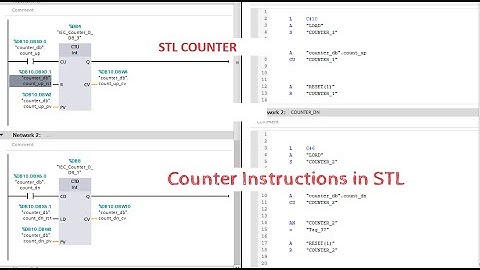 STL SIEMENS PROGRAMMING | HOW TO USE IN COUNTER INSTRUCTION