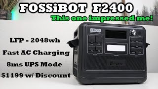 FOSSiBot F2400  Don't Skip Over This Power Station! LFP  UPS Mode  Fast Charging  2400w Inverter