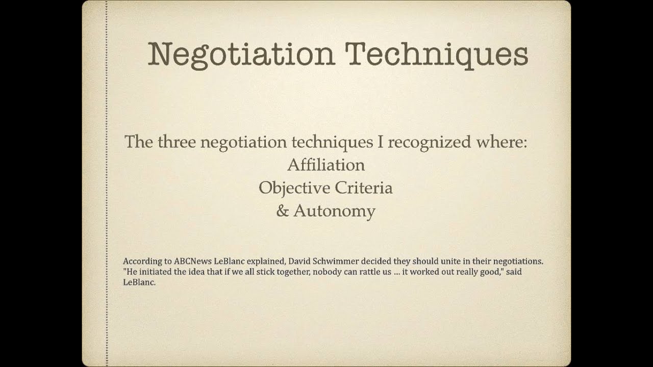 negotiation analysis case study