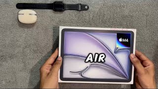 Dream IPAD unboxing ❤️ iPad Air 11 inch (M4 chip) Unboxing with Space Gray colour (128gb)