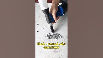 Black + natural color, open rivets