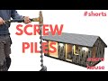 How to Drive in Screw Piles #shorts #screwpiles #diy #foundation #footings #building #construction