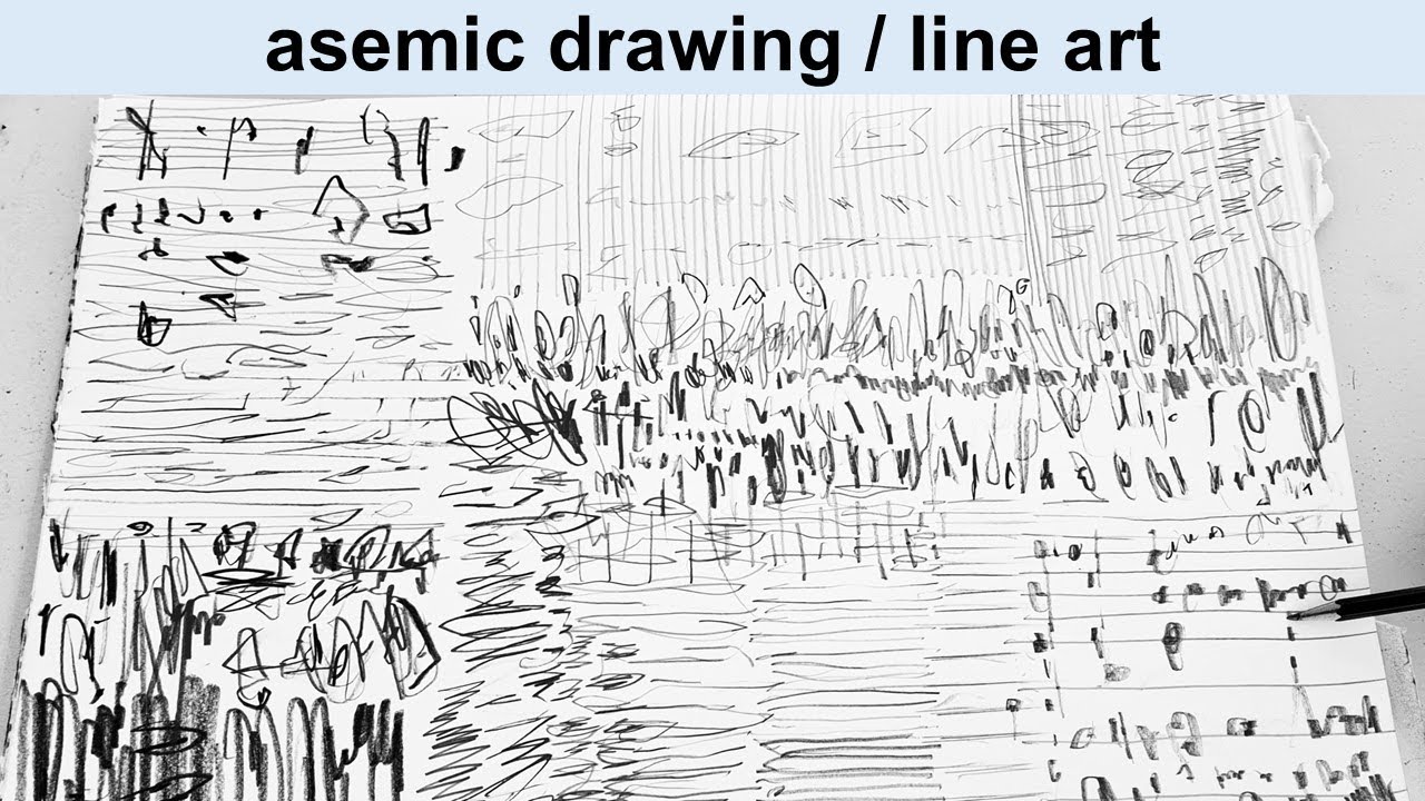 Asemic Drawing with Graphite | Intuitive Line Art & Abstract Calligraphy Process