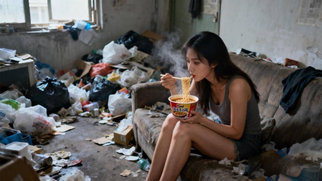 😱I never expected that such a beautiful woman would live in a garbage dump.