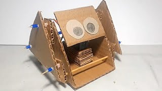 Robot electrico que se arrastra realizado de carton muy facil de hacer en casa y funcional
