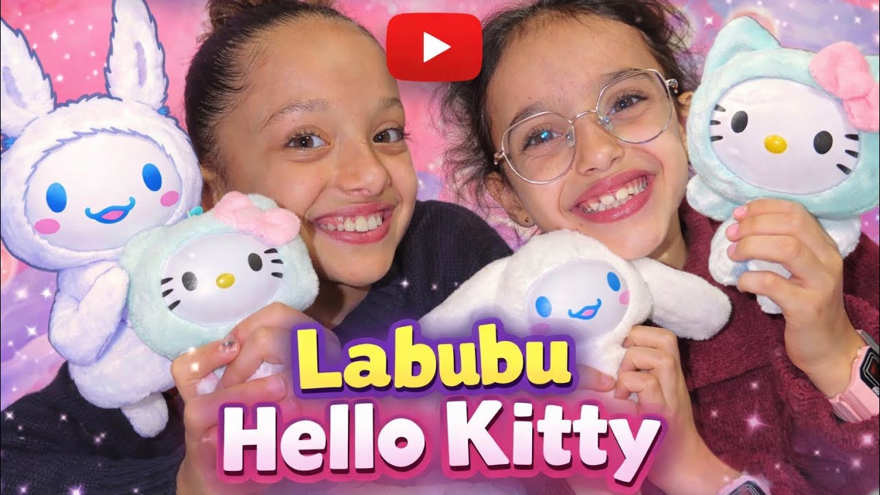 Aya et Sofia et les Labubu Hello Kitty 🧸