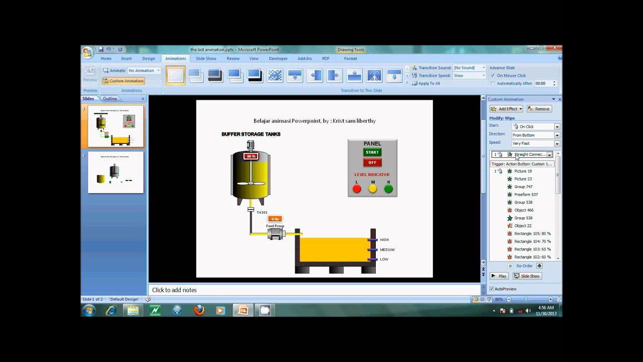  Animasi  bergerak  cara membuat animasi  powerpoint  2 