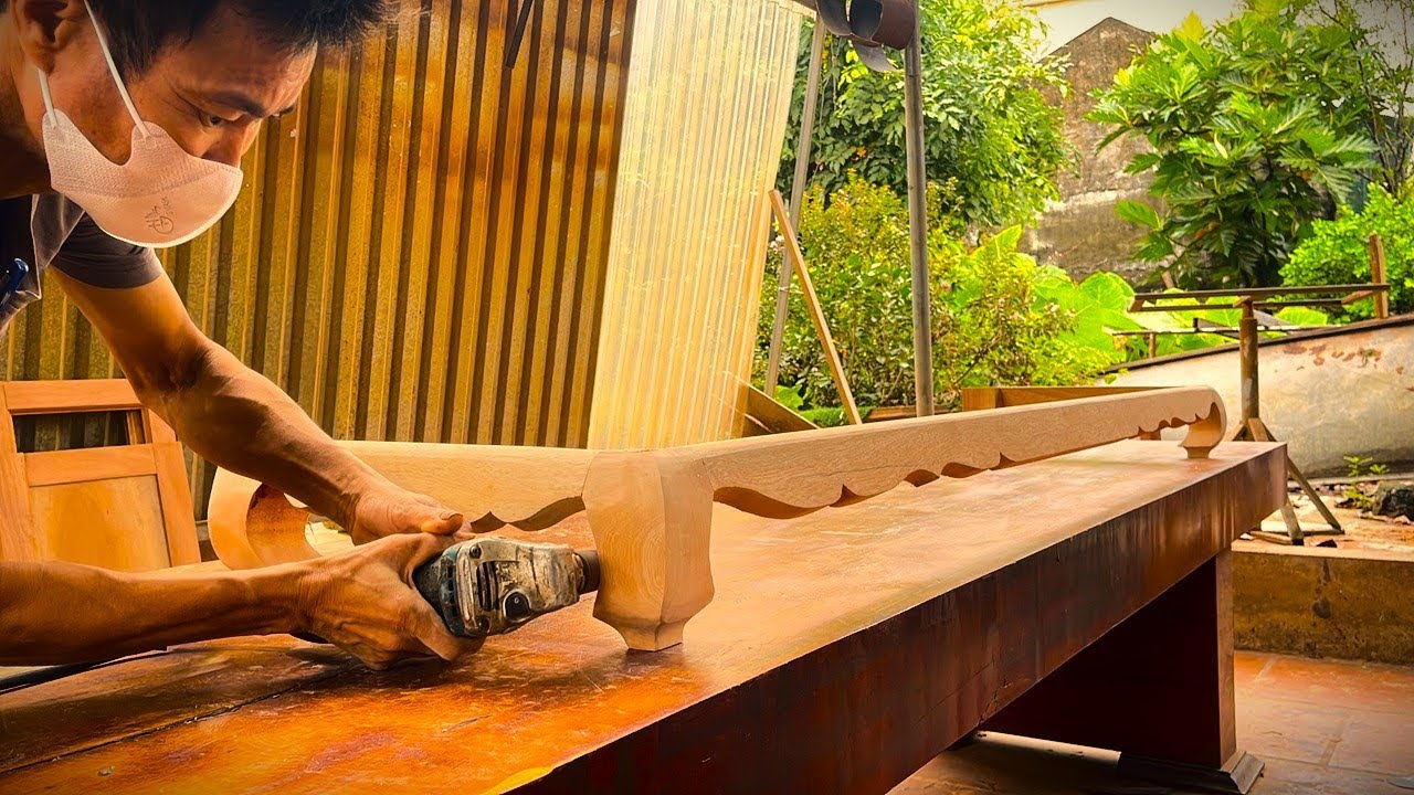 Amazing Woodworking Skills // Huge Cabinet Project With Incredibly Intricate Curved Legs