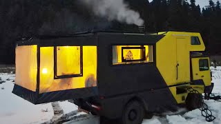 WE LIT THE STOVE INSIDE OUR CAMPER TRUCK